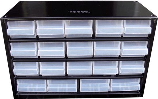 Raaco Stalen ladekast met 19 Lades - 30,6 x 15 x 19,5 cm