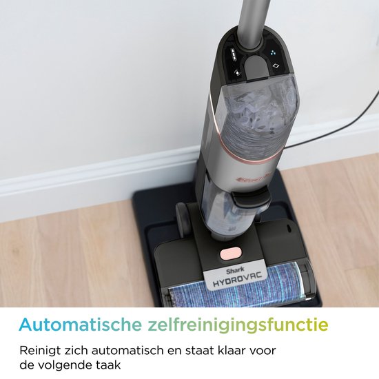 Shark HydroVac Draadloze 3-in-1 Vloerreiniger - Stofzuigen, Dweilen en Zelfreiniging - Steelstofzuiger met Dweilfunctie - Wet & Dry Dweilapparaat - WD210EU