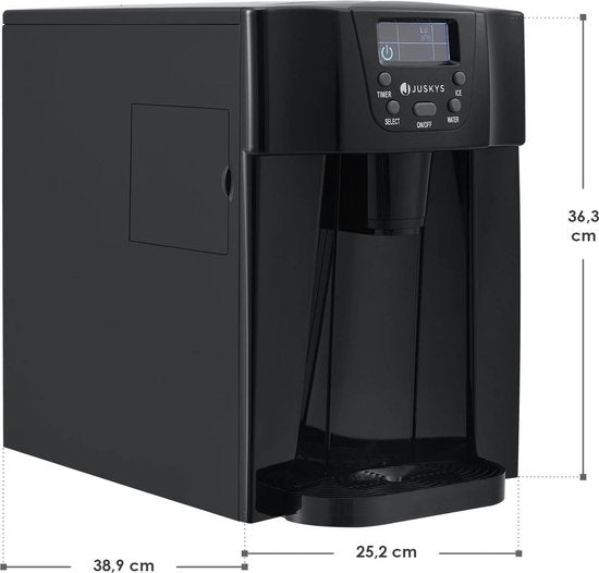 Juskys IJsblokjesmachine - PIML200L - Incl. Dispenser - Zwart