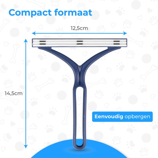 Nuvance - Haarverwijderaar voor Huisdieren - Kattenhaar Verwijderaar - Hondenhaar Verwijderaar - Pluizenverwijderaar - Blauw