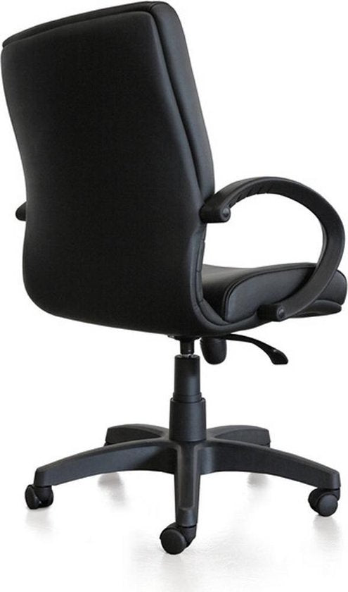 Kangaro bureaustoel - LEANNA - zwart leer - max 120 kg draaggewicht - K-850550