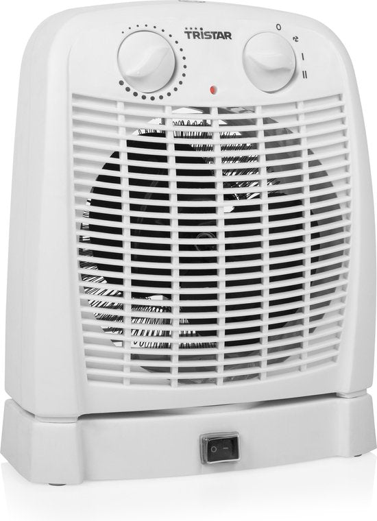 Elektrische kachel Tristar KA-5059 - Ventilatorkachel - 2 warmtestanden en ventilator - Campingkachel - Wit - Oscillerend - Overhittingsbeveiliging - Badkamerverwarming