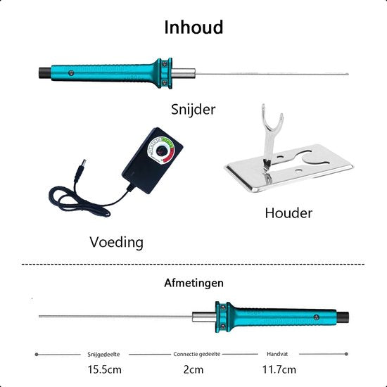 Tech Essentials® Buigbare Piepschuimsnijder Met Houder - 30W - Instelbaar - Modelbouw Gereedschap - Soldeerbouten - Styroporsnijder - Gyro cut - Gloeidraad - Tempex - Hobby - Polystyreensnijder - Foam Cutter