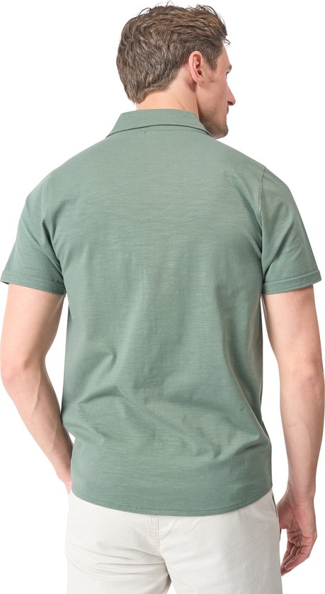 Mario Russo Korte Mouwen Overhemd - Overhemd heren - Polo Shirt Heren - t shirt heren - XXL - Eend Groen