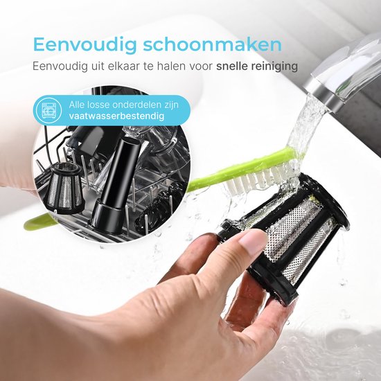 Goodforce Krachtige Slowjuicer - Juicer - Groente en Fruitpers - Met Pulp en sap reservoir - Juice Maker - Maximale voedingswaarde
