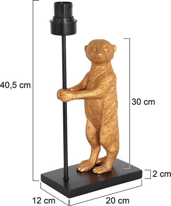 Anne Lighting - tafellamp - Animaux - zwart - kunststof metaal - losse armatuur - E27 - 3126ZW