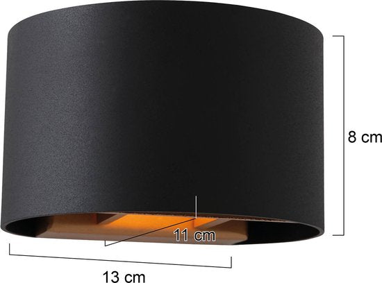 Steinhauer wandlamp Muro - zwart - metaal - 3364ZW