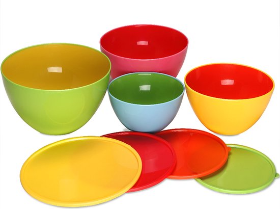 Monzana Vershoudbakjes - Set van 4 Maten 900ml tot 4000ml - BPA vrij