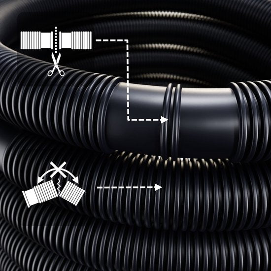 Monzana Zwembad Filter Slang - 14m Ø 38mm - Flexibel - Zwart