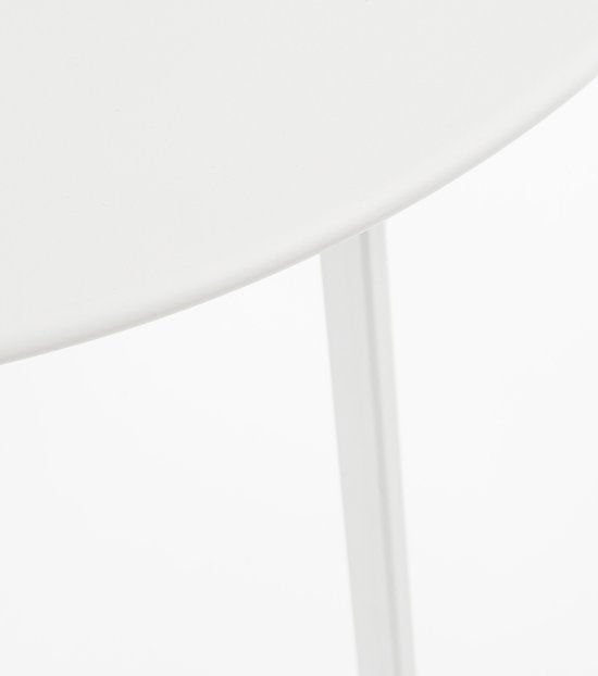 Mica Decorations Seatle Bijzettafel voor Buiten - H38 x Ø58 cm - Metaal - Wit