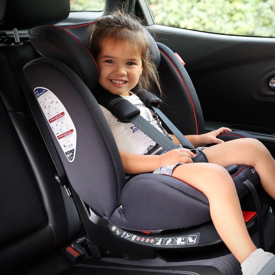 Carkids -Size Autostoeltje - Darcy - 360° Draaibaar - 40-150cm - Isofix - Zwart/Rood