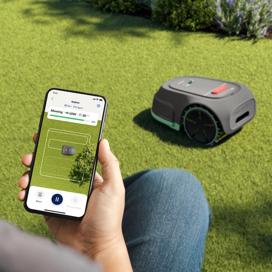 Philips Robotmaaier RSL3000/10 - Kruismaaien - GPS-Mapping - Regensensor - Grijs