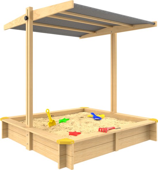 Spielwerk Zandbak - Hout Zonnedak UV 50+ Fritzi - 140x140x120cm