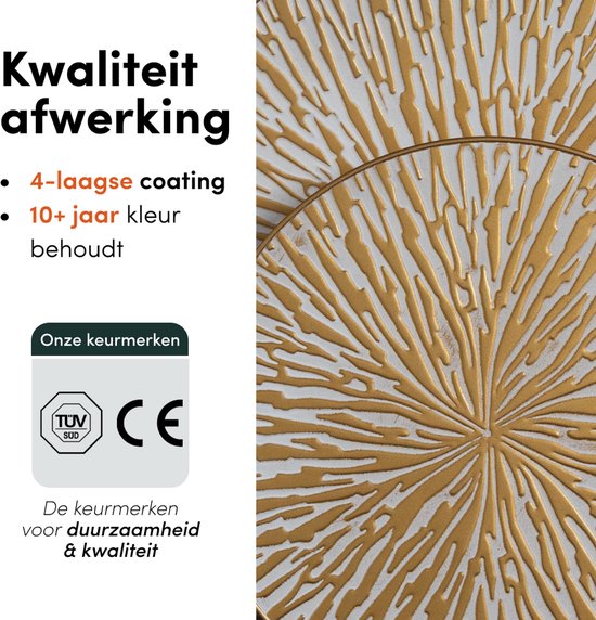 Nolt tafellamp - tafellamp slaapkamer - E27 Lamp woonkamer - Industrieel - ⌀ 40cm - Goud