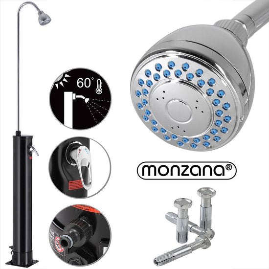 Monzana Solar Buitendouche 18 liter - UV-Bestendig Kunststof - Zwart