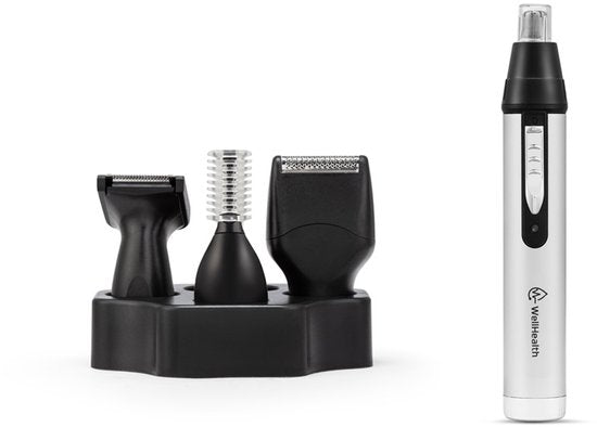 Wellhealth - 4-in-1 neus- en oorhaartrimmer - Zwart