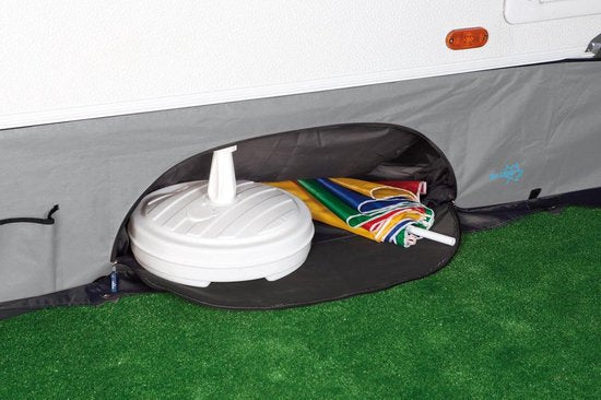 Bo-Camp - Caravan tochtstrook - Universeel deluxe - Met opbergvak