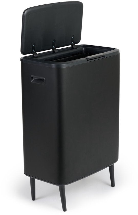 Umuzi Cleaning Prullenbak - 60L - Soft Close - 54x 33x80 - Mat Zwart