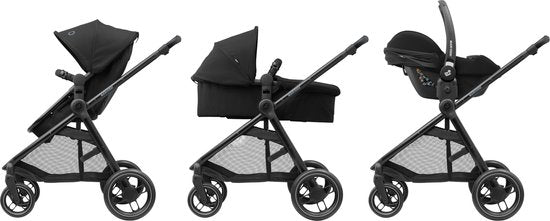 Maxi-Cosi Zelia³ kinderwagen - Essential Black (zwart frame + zwart leer)