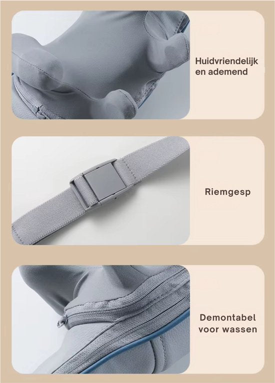 Livista Draagbare Nekmassageapparaat - Elektrische Nek- en Schoudermassage - Ontspanning en Pijnverlichting - Verwarming - Betere Bloedsomloop