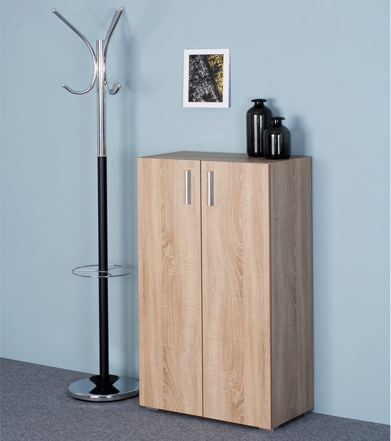 Casaria Boekenkast Vela - 3 Vakken Verstelbaar 115x60x28 cm - Eiken