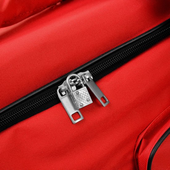 Monzana Reistas met trolleyfunctie - 85L - Rood - roltas op wieltjes