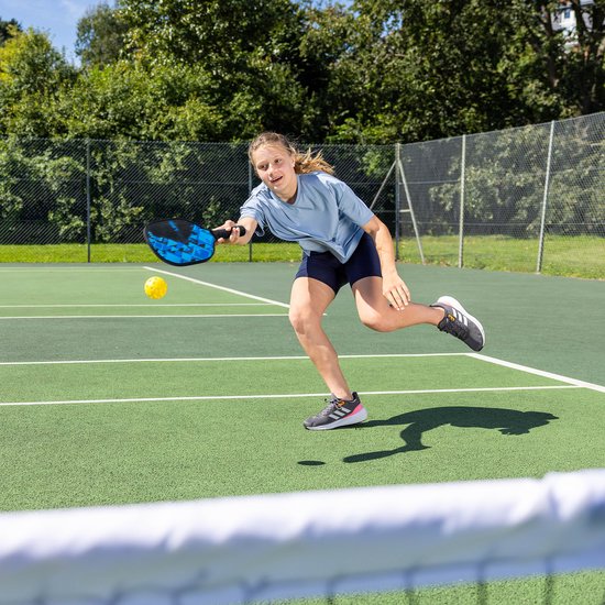 Baseline Pickleball Set – Inclusief Net, 2 Paddles & 2 Ballen – Houten Batjes – 2,4 Meter Net