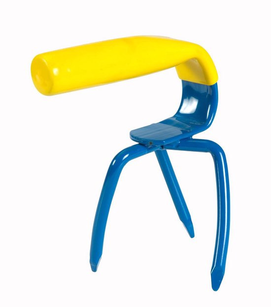 Tuinklauw Mini MC220-1 - Woelvork - Aarde Losmaken, Onkruid Wieden, Grond Beluchten, Kultiveren - Blauw/Geel