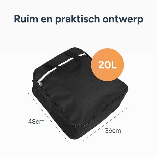 Alyze Rolstoeltas met reflectiestreep - Waterdicht -Ggrote opbergtas - Geschikt voor rolstoel, scootmobiel & rollator - zwart - Rrolstoelaccessoires