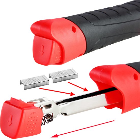 Monzana Handtacker - Nietpistool - RVS incl. 500 Nietjes