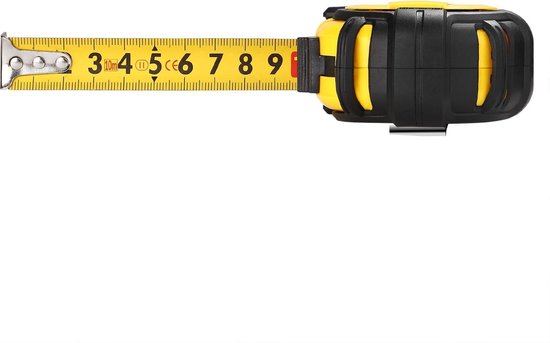 Monzana Meetlint Lintmeter 10m Eindhaak Autorolsysteem Vergrendeling Centimeter