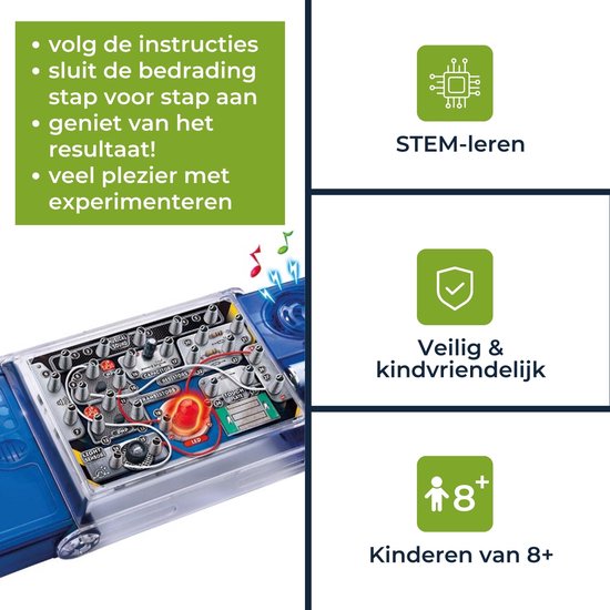 Velleman Elektronische projecten kit - 8 experimenten - LED & muziek
