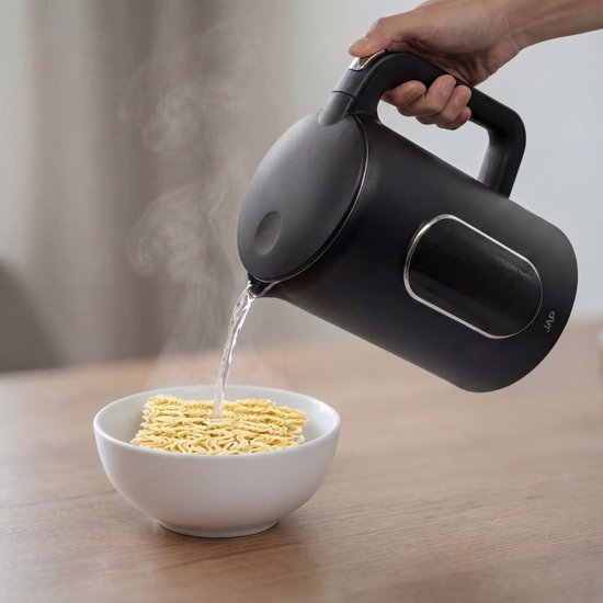JAP Appliances Aquanova - Waterkoker (1.7 liter) met temperatuurregeling - Warmhoudfunctie - 40°C voor babyvoeding - Zwart