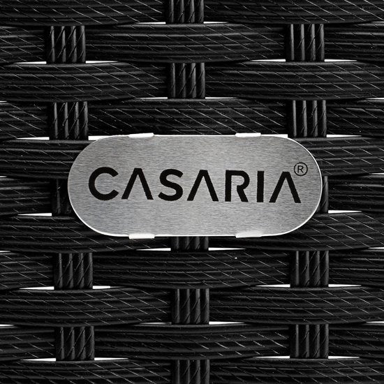 CASARIA Polyrattan Bijzettafel - Buiten 58x58x45cm - Zwart