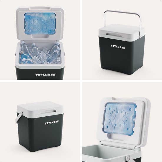 TRVLMORE Koelbox 7L - Frigobox - Inclusief Koelelement - Koelbox Klein - Antraciet