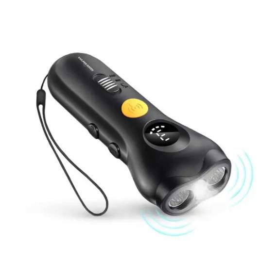 Vulpes Goods® – Ultrasone Anti Blaf Apparaat Elite – 13 x 4,5 cm – Voorzien Van 3 Modi En Variabele Frequenties En Zaklamp En USB-C Oplaadbaar – Voor Hondentraining En Gedragscorrectie – Zwart ABS Kunststof