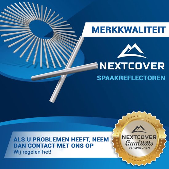 Nextcover® Spaakreflectoren Fiets 36 Stuks – Het Origineel – [3M Scotchlite] Maximale Zichtbaarheid I Spaakverlichting Fiets I Fietsreflectoren I Alternatief voor kattenogen fiets