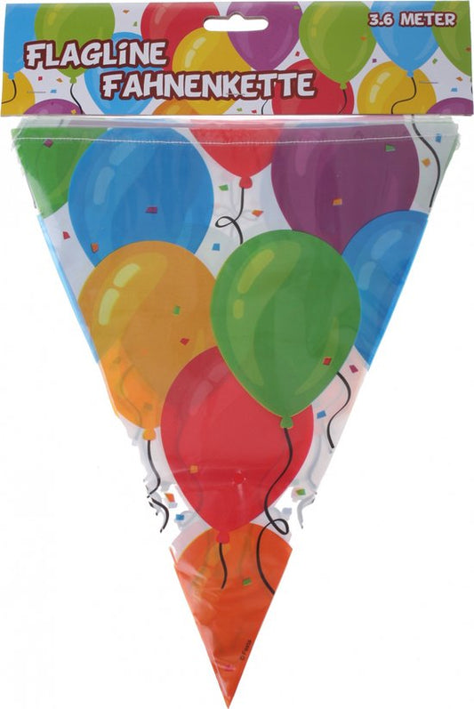 Eddy Toys Verjaardagvlaggetjes - Vlaggenlijn - 3,6M