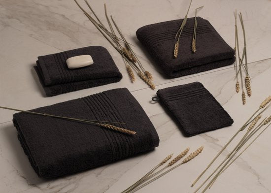 Handdoek Supreme - Egyptisch Katoen 650 GSM - 6 stuks - 50x100 - zwart
