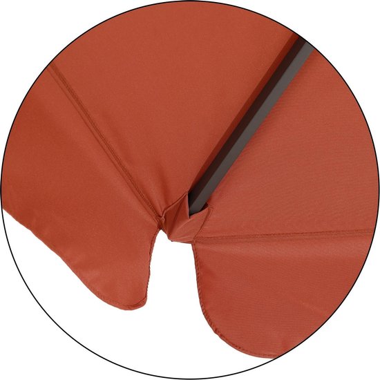 Kingsleeve Parasol 330cm - met Draaimechanisme - Terracotta