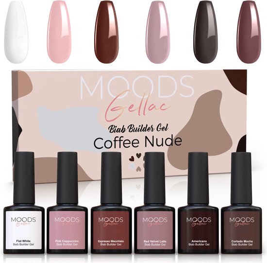 Moods Gellac BIAB - Builder in a Bottle – BIAB Nagel Builder Gel - Coffee Nude - HEMA & TPO Vrij