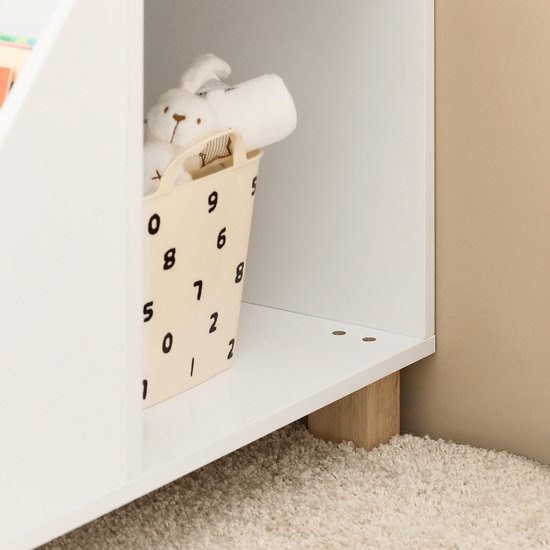 SoBuy KMB54-W Kinderboekenplank - Witte Opbergplank voor Speelgoed & Boeken