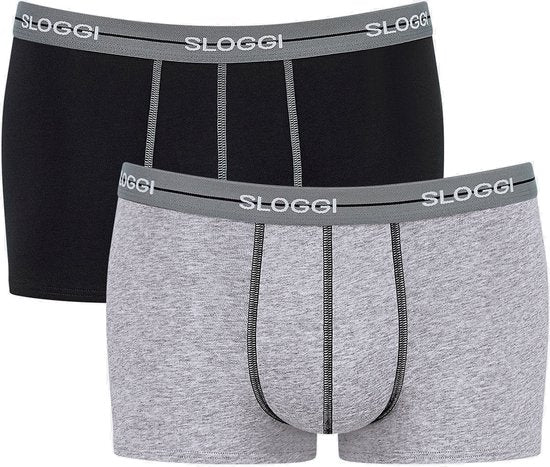 Sloggi Heren Boxershorts - 2-Pack - Stretch - Comfort Fit - Grijs - XXL