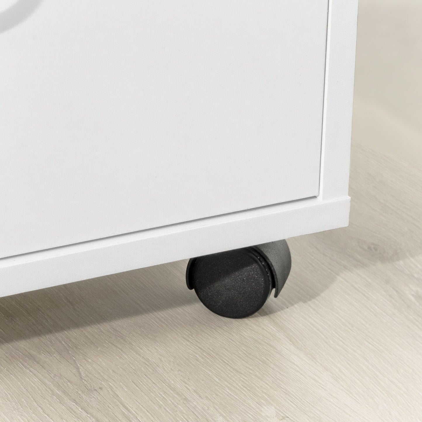 SoBuy Kantoor opbergkastje op wieltjes - 50x40x75 cm - Max. 50KG - Wit