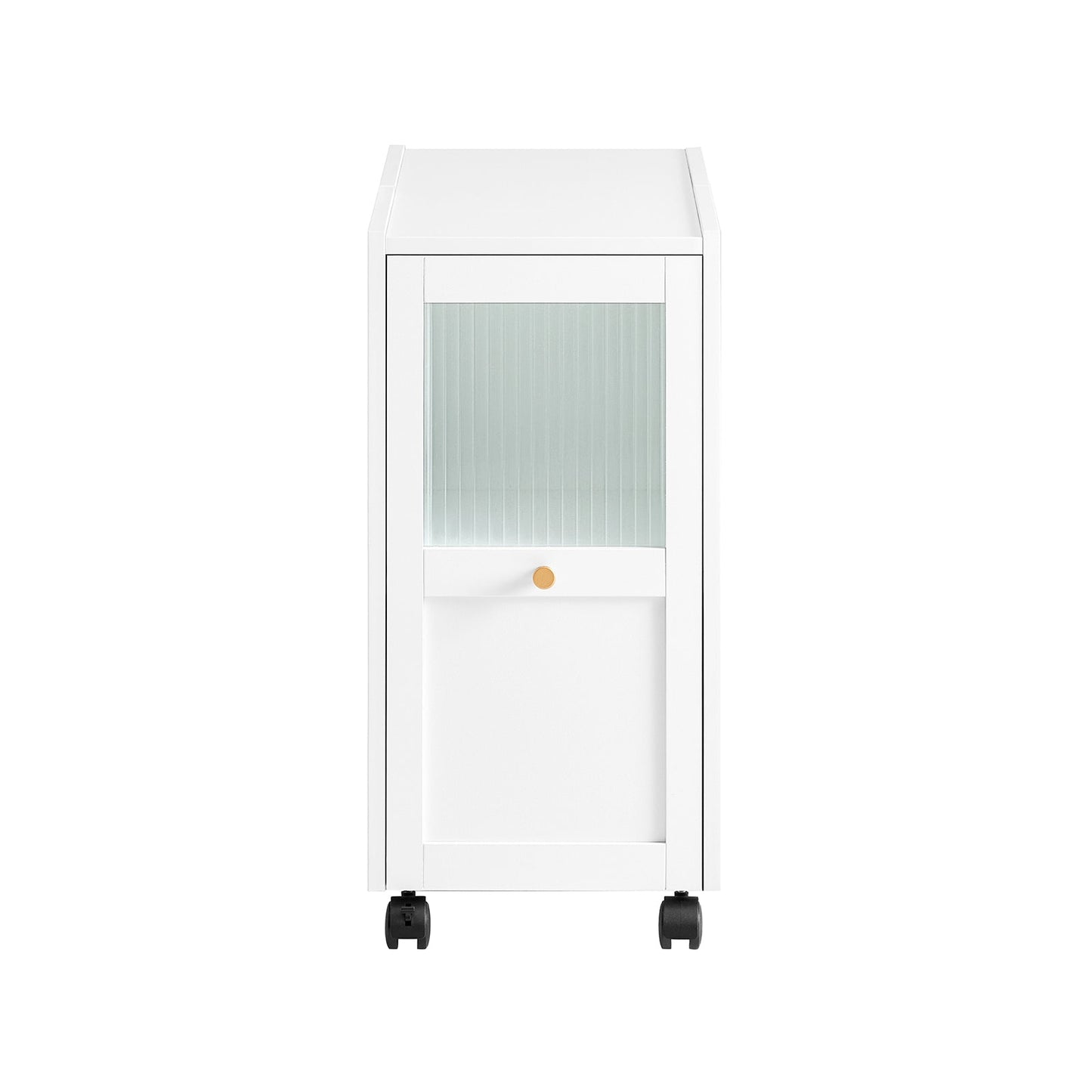 SoBuy FBT150-W Dossierkast Archiefwagen, Printerstandaard en Opbergrek voor Kantoor – Wit, 31 x 60 x 70 cm