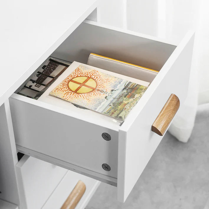 SoBuy | Nachtkastje | Bijzettafel | Telefoontafel | Dressoir Wit | FBT95-W