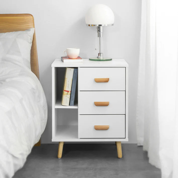 SoBuy | Nachtkastje | Bijzettafel | Telefoontafel | Dressoir Wit | FBT95-W