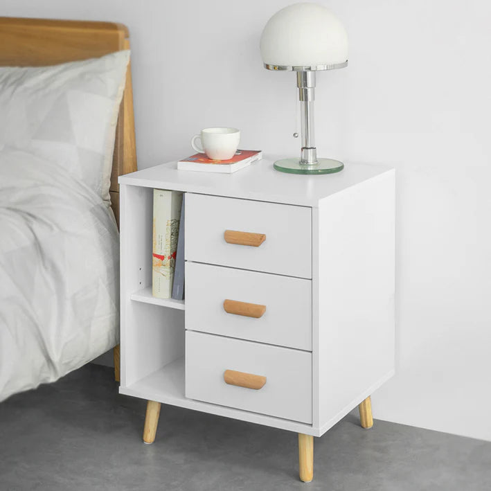 SoBuy | Nachtkastje | Bijzettafel | Telefoontafel | Dressoir Wit | FBT95-W