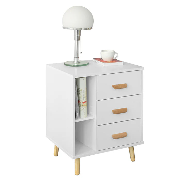 SoBuy | Nachtkastje | Bijzettafel | Telefoontafel | Dressoir Wit | FBT95-W