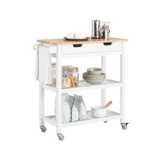 SoBuy Keukentrolley - 89 x 46 x 22 cm - Wit